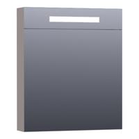 Brauer Promise Deluxe Spiegelkast - 60 cm - met Directe Verlichting - 1 Linksdraaiende Dubbelzijdige Spiegeldeur - Mat Taupe - thumbnail