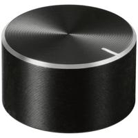 TRU COMPONENTS TC-11696460 Draaiknop Met knopmarkering Zwart (Ø x h) 23 mm x 13 mm Aluminium, Plastic 1 stuk(s) - thumbnail