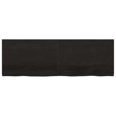Wandschap 180x60x4 cm behandeld massief eikenhout donkergrijs Wandschap 180x60x4 cm behandeld massief eikenhout donkergrijs
