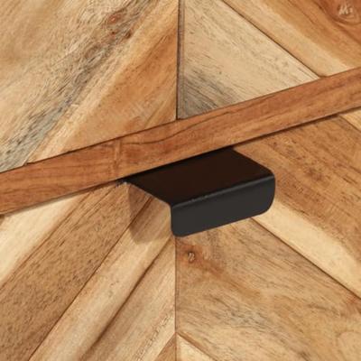 Badkamerkast 40x30x100 cm massief acaciahout en ijzer