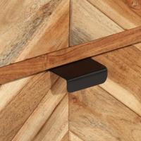 Badkamerkast 40x30x100 cm massief acaciahout en ijzer - thumbnail