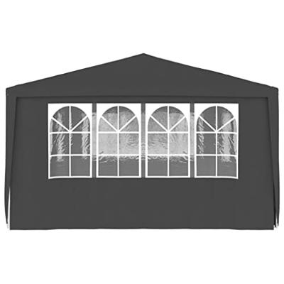 Partytent met zijwanden professioneel 90 g/m² 4x6 m antraciet - thumbnail