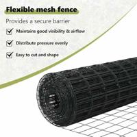 VidaXL Hek met paal grijs 0,8 x 10 m staal en pvc - thumbnail