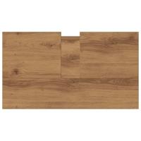 Badkamerkast 58x33x60 cm bewerkt hout artisanaal eikenkleurig - thumbnail