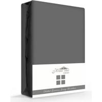 Dreamhouse Dubbel Jersey 220 gr. Hoeslaken Antraciet 140 x 200/220 cm - thumbnail