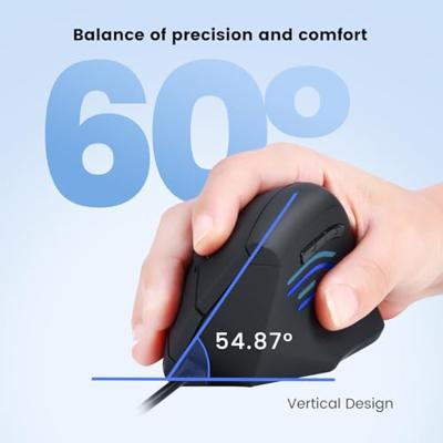 Perixx PERIMICE-508 Ergonomische muis USB Optisch Zwart 6 Toetsen 1000 dpi Ergonomisch - thumbnail