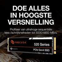 Seagate FireCuda 520, 1 TB, Interne SSD, M.2 PCIe Gen4 ×4 NVMe 1.4, met snelheden tot 5000/4850 MB/s, 3 jaar Rescue Services (ZP1000GV3A012) - thumbnail