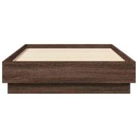Bedframe bewerkt hout bruin eikenkleur 90x190 cm - thumbnail