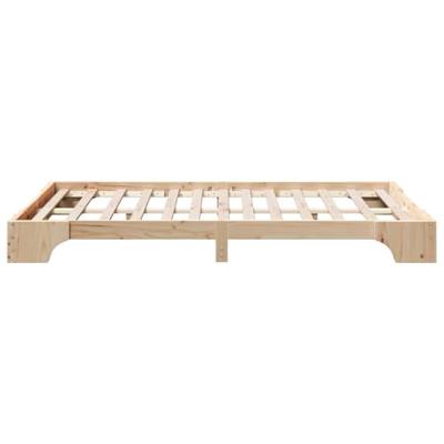 Bedframe Naturel 135 x 190 cm Massief grenenhout