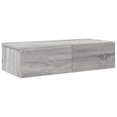 Wandschap met lades 60x26,5x15 cm bewerkt hout grijs sonoma Wandschap met lades 60x26,5x15 cm bewerkt hout grijs sonoma