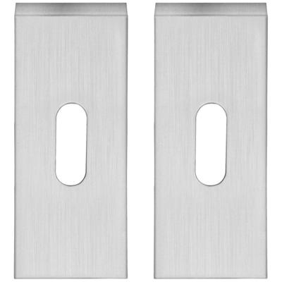 Sleutelrozet paar rvs mat rechthoekig rozet