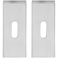 Sleutelrozet paar rvs mat rechthoekig rozet - thumbnail