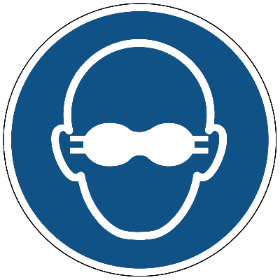 Dragen van opaak bril verplicht gebods- Ø 200 mm - Sticker