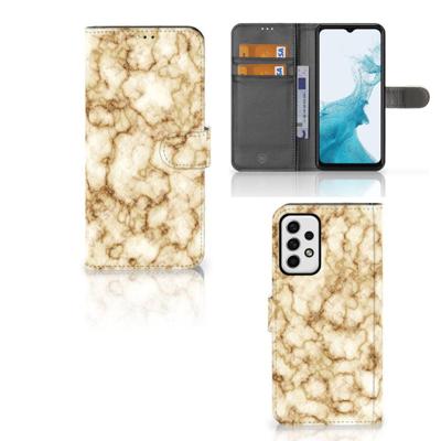 Samsung Galaxy A23 | Bookcase | Marmer Goud Samsung Galaxy A23 | Bookcase | Marmer Goud