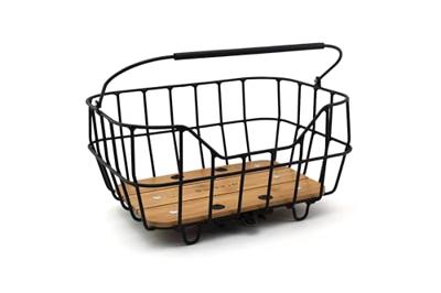 Racktime fietsmand, achterop "bask-it breeze" rear basket bask-it breeze alu/bamboo