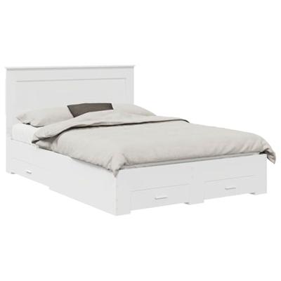 Bedframe met lade met hoofdeinde met opslag Bewerkt hout