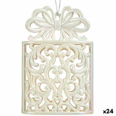 Kerstversiering Krist+ Parelmoer Plastic Purpurine Geschenkbox 7,4 x 11,5 x 4 cm (24 Stuks)
