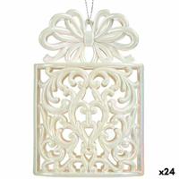 Kerstversiering Krist+ Parelmoer Plastic Purpurine Geschenkbox 7,4 x 11,5 x 4 cm (24 Stuks) - thumbnail