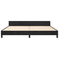 Bedframe zonder matras 160x200 cm fluweel zwart - thumbnail