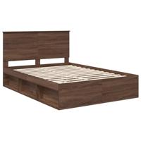 Bedframe Bruin Eiken 140 x 200 cm Massief grenenhout - thumbnail