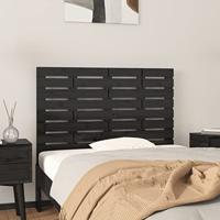 Hoofdbord wandmontage 96x3x63 cm massief grenenhout zwart - thumbnail