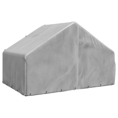 Hondenkennel buiten met deksel 3x2x1,9 m gegalvaniseerd staal - thumbnail