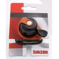 Simson fietsbel Allure 7,3 x 11 cm aluminium zwart/bruin - thumbnail
