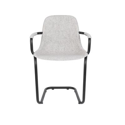 Zuiver Eetkamerstoel 'Thirsty' Met armleuning, Gerecycled PET, kleur Lichtgrijs