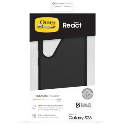 Otterbox React Case Samsung Galaxy S26 Zwart MagSafe compatible, Met magneetmodule