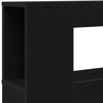 LED Hoofdbord Zwart eiken 180 x 18.5 x 103.5 cm Bewerkt hout