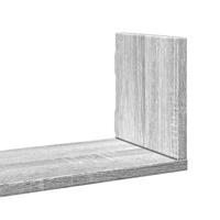 Wandschappen 3 st 80x18x18 cm bewerkt hout grijs sonoma eiken - thumbnail