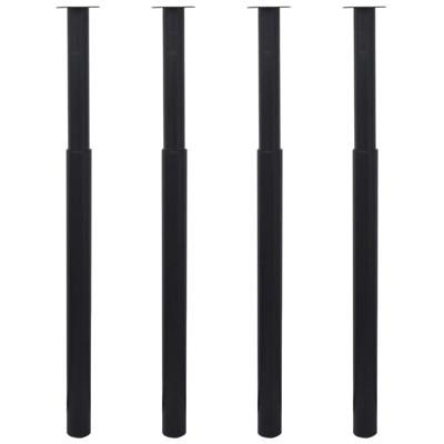 Tafelpoten telescopisch 4 st 710-1100 mm zwart
