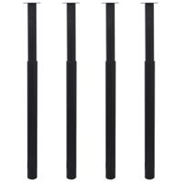 Tafelpoten telescopisch 4 st 710-1100 mm zwart - thumbnail
