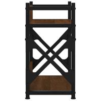 Printerstandaard 2-laags 40x20x40 cm bewerkt hout bruineiken - thumbnail