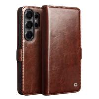 Qialino Samsung Galaxy S26 Ultra hoesje - Leren bookcase - Magnetische sluiting - Donkerbruin - thumbnail