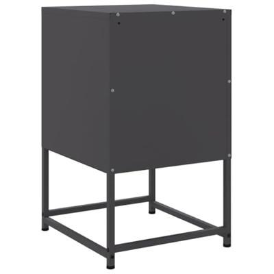 Nachtkastjes 2 st 36x39x60,5 cm staal zwart