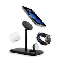 Twelve South HiRise 3 Deluxe Draadloze lader Max. 3 apparaten gelijktijdig opladen, Met snellaadfunctie Zwart - thumbnail