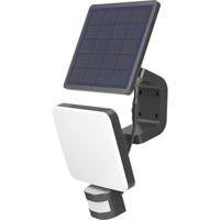 LED Solar Tuinverlichting met Sensor - Wandlamp op Zonne-energie met Bewegingssensor - Brinton Solara - 15W 1500lm - Aanpasbare Lichtkleur 3000K-4000K-6500K - IP54 - Zwart - thumbnail