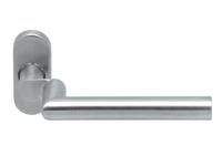 Gatdeel TESSA II gekropt rvs mat 8mm ovaal rozet - thumbnail