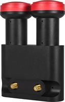 MegaSat Diavolo Twin LNB monoblock Aantal gebruikers: 2 Feed-opname: 40 mm vergulden aansluiting, Weerbestendig Zwart, Rood - thumbnail