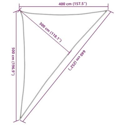 VidaXL Zonnezeil 4x5x6,4 m 100% polyester oxford lichtgrijs VidaXL Zonnezeil 4x5x6,4 m 100% polyester oxford lichtgrijs