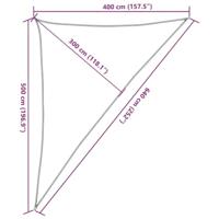 Zonnezeil 4x5x6,4 m 100% polyester oxford zandkleurig - thumbnail
