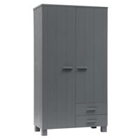 WOOOD Kledingkast 'Dennis', kleur Steel grey - thumbnail