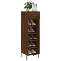 Schoenenkast 30x35x105 cm bewerkt hout bruineikenkleurig - thumbnail