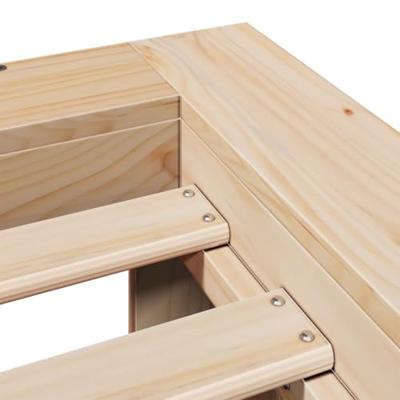 Bedframe zonder matras massief grenenhout 150x200 cm