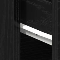 Nachtkastje met lade Zwart Eiken 40 x 30 x 39 cm Bewerkt hout - thumbnail