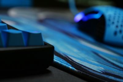 Cherry Xtrfy GP4 Muismat Zwart, Blauw, Grijs