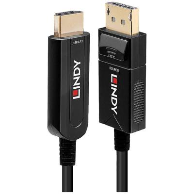 Lindy 38490 video kabel adapter 10 m DisplayPort HDMI Type A (Standaard) Zwart