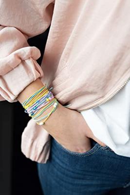 Folia elastiek touw, 5 m, pak van 4 stuks in geassorteerde pastelkleuren