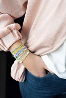 Folia elastiek touw, 5 m, pak van 4 stuks in geassorteerde pastelkleuren - thumbnail